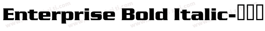 Enterprise Bold Italic字体转换
